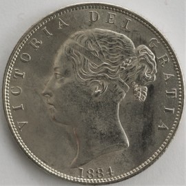 HALF CROWNS 1884  VICTORIA  BU