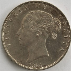 HALF CROWNS 1884  VICTORIA  GEF