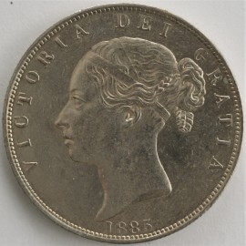 HALF CROWNS 1885  VICTORIA  BU