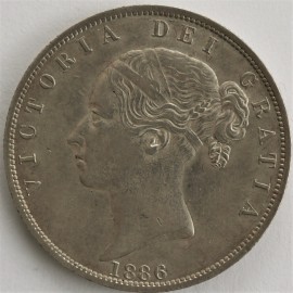 HALF CROWNS 1886  VICTORIA  GEF