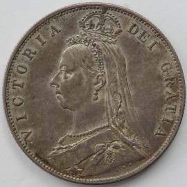 HALF CROWNS 1889  VICTORIA  GEF