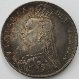 HALF CROWNS 1891  VICTORIA SCARCE UNC T