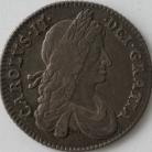 SHILLINGS 1663  CHARLES II 1ST BUST VARIETY VF