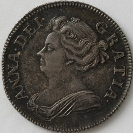 SHILLINGS 1707  ANNE 3RD BUST PLAIN SUPERB  UNC.T.