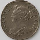 SHILLINGS 1707  ANNE 3RD BUST PLAIN NUNC