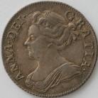 SHILLINGS 1708  ANNE 3RD BUST PLAIN GVF