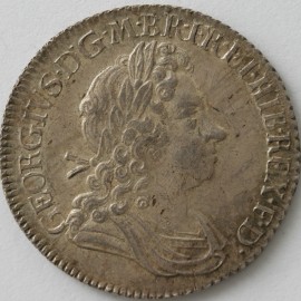 SHILLINGS 1718  GEORGE I ROSES AND PLUMES SUPERB  UNC T