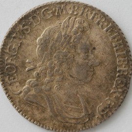 SHILLINGS 1718  GEORGE I ROSES & PLUMES NUNC