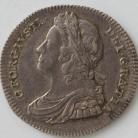 SHILLINGS 1727  GEORGE II ROSES AND PLUMES RARE NEF/EF