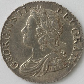 SHILLINGS 1741  GEORGE II ROSES GEF