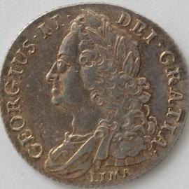 SHILLINGS 1745  GEORGE II LIMA  GEF