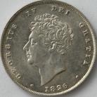 SHILLINGS 1826  GEORGE IV 2ND HEAD 3RD REV 6 OVER 2 EXTREMELY RARE ESC1257A BU