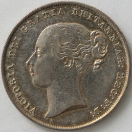 SHILLINGS 1845  VICTORIA SCARCE GEF