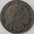 SIXPENCES 1677  CHARLES II NEF