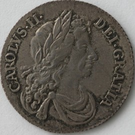 SIXPENCES 1677  CHARLES II  NEF