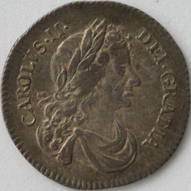 SIXPENCES 1678  CHARLES II 8 OVER 7  GVF