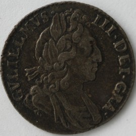 SIXPENCES 1698  WILLIAM III PLUMES VERY SCARCE  GVF