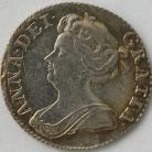 SIXPENCES 1708  ANNE PLAIN SCARCE CLEANED  EF 