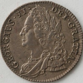 SIXPENCES 1743  GEORGE II ROSES  EF/GEF