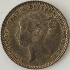 SIXPENCES 1872  VICTORIA DIE NO 17 UNC.T.