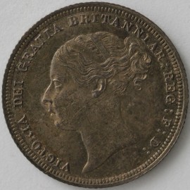 SIXPENCES 1886  VICTORIA  UNC.T.