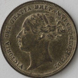 SIXPENCES 1887  VICTORIA YOUNG HEAD GEF