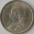 SIXPENCES 1888  VICTORIA BU