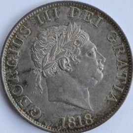 HALF CROWNS 1818  GEORGE III  GEF