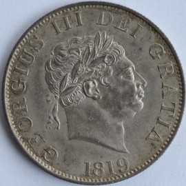 HALF CROWNS 1819  GEORGE III           NUNC LUS