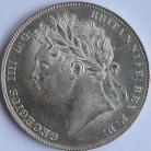 HALF CROWNS 1820  GEORGE IV LAUREATE HEAD  UNC LUS