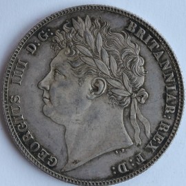 HALF CROWNS 1820  GEORGE IV LAUREATE HEAD UNC T