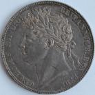 HALF CROWNS 1820  GEORGE IV LAUREATE HEAD GEF