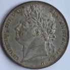 HALF CROWNS 1824  GEORGE IV 1ST BUST 2ND REVERSE VERY SCARCE GEF