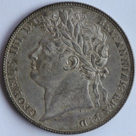 HALF CROWNS 1824  GEORGE IV 1ST BUST 2ND REVERSE VERY SCARCE GEF