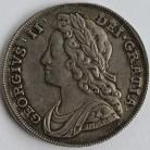 HALF CROWNS 1741  GEORGE II ROSES LARGE LETTERING ON OBVERSE ESC 602 GEF