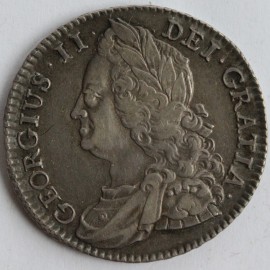 HALF CROWNS 1745  GEORGE II ROSES ESC1686 S3694 NEF