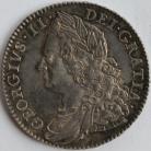 HALF CROWNS 1750  GEORGE II V.QUARTO RARE GEF