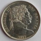 HALF CROWNS 1817  GEORGE III LARGE BULL HEAD ESC 616 BU