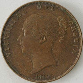 PENNIES 1848  VICTORIA  EF