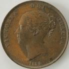 PENNIES 1854  VICTORIA PLAIN TRIDENT     GEF LUS