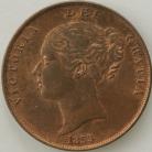 PENNIES 1859  VICTORIA LARGE DATE SCARCE UNC LUS