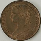 PENNIES 1860  VICTORIA TOOTHED BORDER F10 UNC LUS