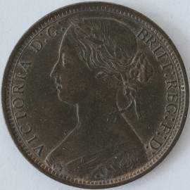 PENNIES 1873  VICTORIA F64 VERY SCARCE NUNC.T.