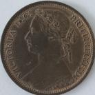 PENNIES 1874  VICTORIA NARROW DATE F72 RARE LUSTRE GEF 