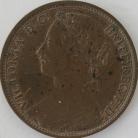 PENNIES 1876 H VICTORIA NARROW DATE F89 GEF