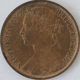 PENNIES 1877  VICTORIA WIDE DATE F91 SUPERB WITH SOME LUSTRE MINT STATE MS