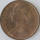 PENNIES 1878  VICTORIA F94 VERY SCARCE WITH SOME LUSTRE AND LIGHT STREAKY TONING ON OBV. UNC