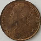 PENNIES 1886  VICTORIA F123 SCARCE UNC T