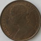 PENNIES 1889  VICTORIA 15 LEAVES F127 VERY SCARCE UNC LUS