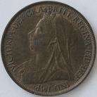 PENNIES 1895  VICTORIA F141 HIGH TIDE GEF